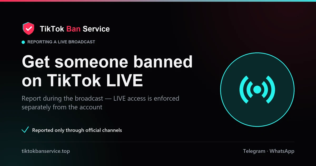 Report a TikTok LIVE during the broadcast to get a rule-breaking stream actioned