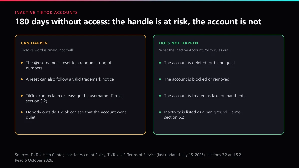 Does TikTok delete inactive accounts: what 180 days without access can and cannot do to an account